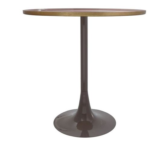 Table D'appoint Design "tami" 51cm Vieux Rose et Gris