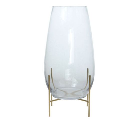 Vase Design En Verre "saigon" 48cm Transparent