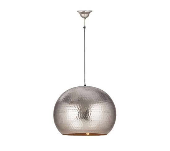 Lampe Suspension Design "fabricia" 47cm Argent