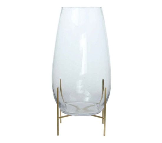 Vase Soufflé À La Bouche "crea" 47cm Transparent