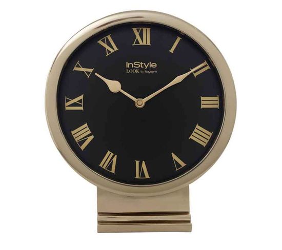 Horloge à Poser Vintage "era" 24cm Noir et Or