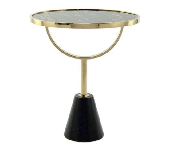 Table D'appoint Design "rocio" 54cm Noir et Or