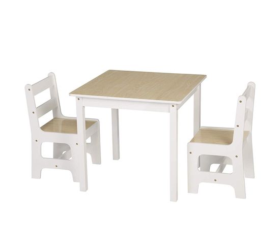 Ensemble Table+chaises En Mdf Pour Enfants.1 X Table Enfant + 2 Chaises Enfants D'âge Préscolaire