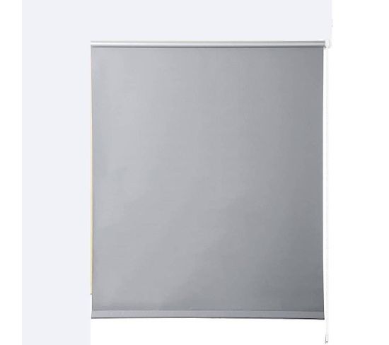 1x Store Enrouleur Occultant. Isolant Thermique Avec Revêtement Sans Perçage. 50x160 cm Gris.