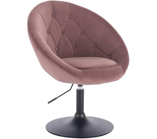 Tabouret De Bar-fauteuil De Bar En Velours Réglable-chaise De Loisir Rotatif-hauteur Réglable-rose