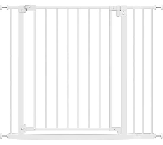 Barrière De Sécurité,porte Et Barrière D'escalier,1 Rallonge De 10cm,pour 75-97cm De Largeur,blanc