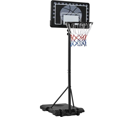 Panier De Basket Extérieur Portable Réglable En Hauteur Sur Pied à Roulettes
