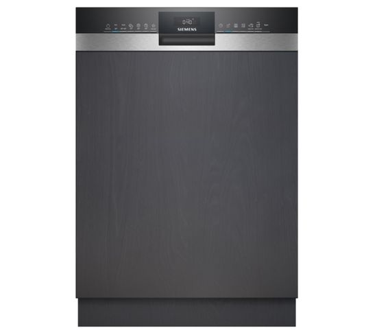 Lave-vaisselle intégrable 60cm 14 couverts 44db Noir avec bandeau Metallic iq300 - Sn53es27ve