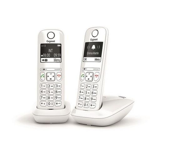Téléphone Sans Fil Duo Dect Blanc - As690duow
