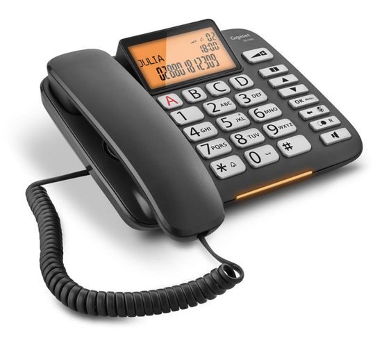 Téléphone Filaire Sans Répondeur Noir - Gigadl580