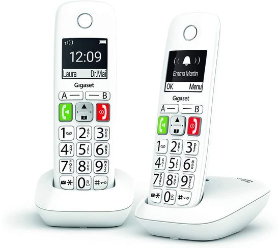 Telephone Sans Fil Gigaset Giga E 290 Duo Blanc
