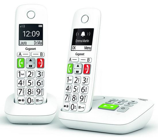 Téléphone Sans Fil Duo Dect Blanc Avec Répondeur - E290aduo