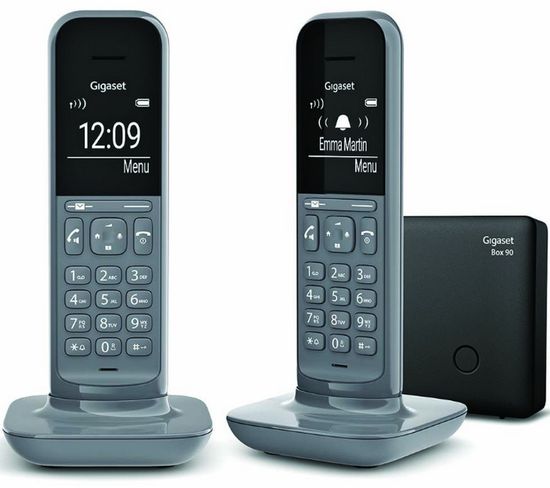 Téléphone Fixe Sans Fil Au Design Moderne Avec Grand Écran Rétro-éclairé - Cl390 Duo