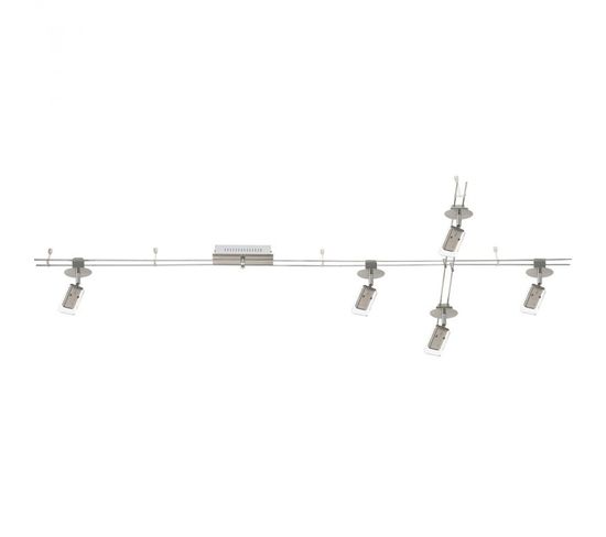 Plafonnier 5 Spots LED "track System" 196cm Argent