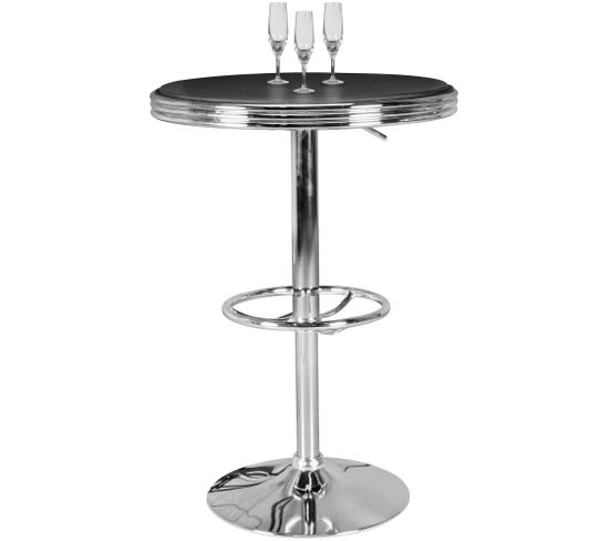 Table Haute De Bar 60x92x60 Cm Table Bistro Cuisine Table À Manger Ronde