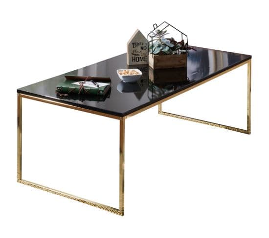Table Basse Bois / Métal 120x45x60 cm Table D'appoint Table De Salon