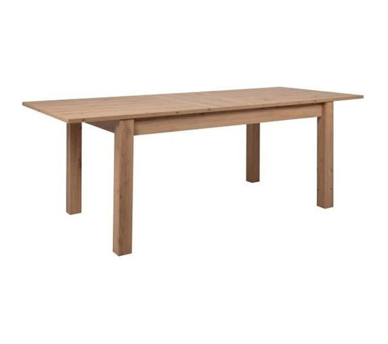 Table A Manger Extensible - Decor Chene Artisan - Bergen - L 160-200 X P 75 X H 90 Cm