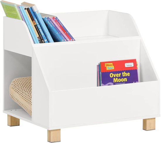 Étagère À Jouets Meuble Enfant Bibliothèque Pour Enfant Avec 3 Compartiments, Kmb54-w