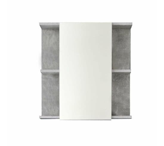 Armoire De Toilette - Blanc / Gris  - 60 / 62 / 20