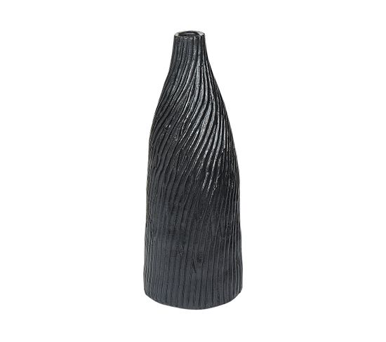 Terre Cuite Vase Décoratif 50 Noir Doré Florentia