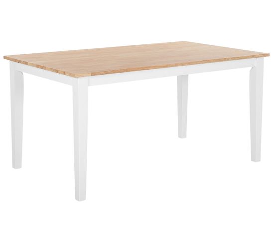 Table 150 X 90 Cm Marron Clair/blanc Georgia