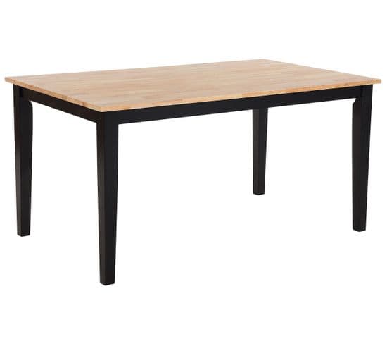 Table 150 X 90 Cm Marron Clair/noir Georgia