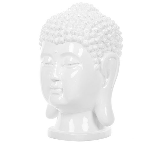 Figurine Décorative Blanche Buddha