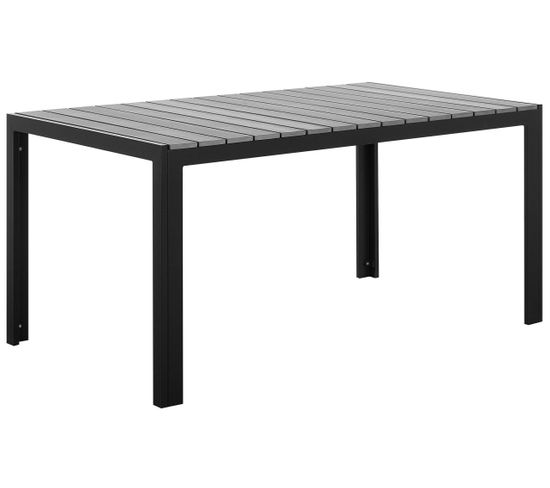 Table De Jardin En Aluminium Gris 150 X 90 Cm Como