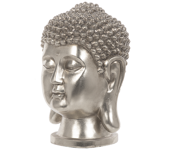 Figurine Décorative Argentée Buddha
