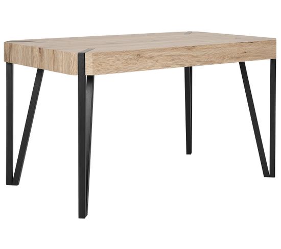 Table Bois Clair/noir 130x80 Cm Cambell