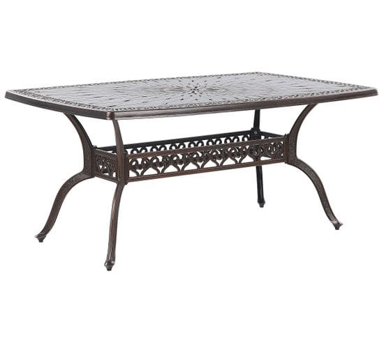 Table De Jardin En Aluminium Marron 102 X 165 Cm Lizzano