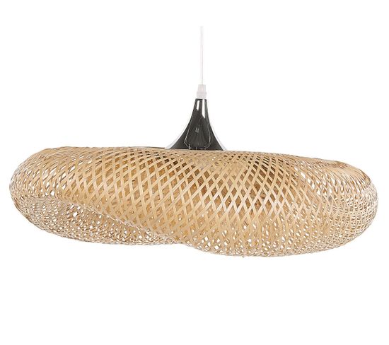 Lampe Suspension Design En Bambou Clair Boyne Petite