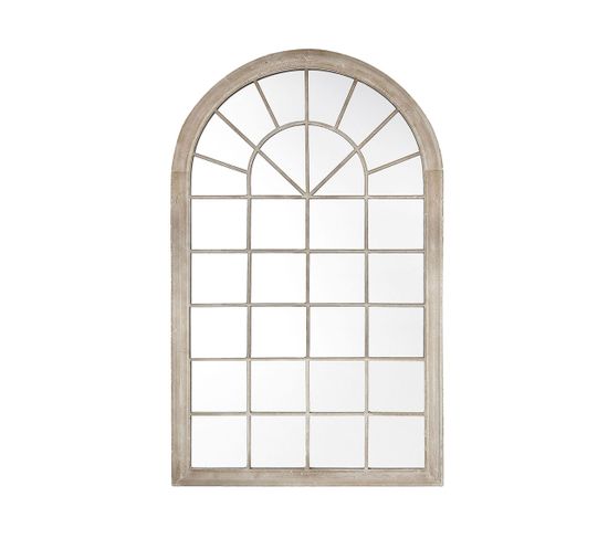 Miroir Murale En Forme De Fenêtre Beige 77 X 130 Cm Trevol