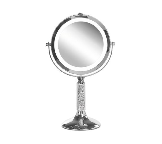 Miroir De Maquillage Éclairage LED Ø 18 Cm Argenté Baixas