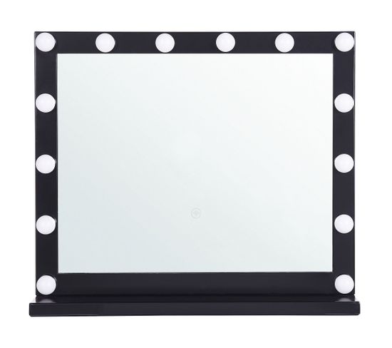 Miroir De Table Pour Maquillage LED 50 X 60 Cm Noir Beauvoir