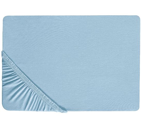 Drap-housse En Coton 140 X 200 Cm Bleu Clair Hofuf