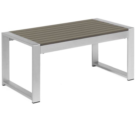 Table De Jardin En Aluminium Gris Foncé 90 X 50 Cm Salerno