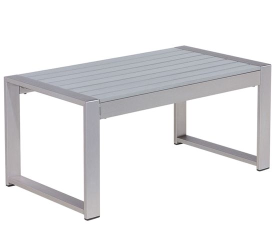 Table De Jardin En Aluminium Gris Clair 90 X 50 Cm Salerno