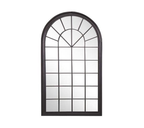 Miroir Mural En Forme De Fenêtre Noir 77 X 130 Cm Trevol