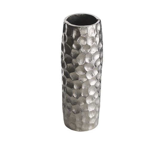 Aluminium Vase à Fleurs 32 Argenté Calakmul