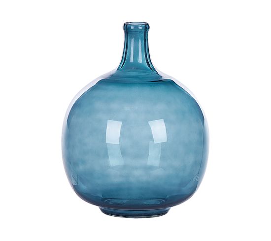 Verre Vase Décoratif 31 Bleu Chappathi