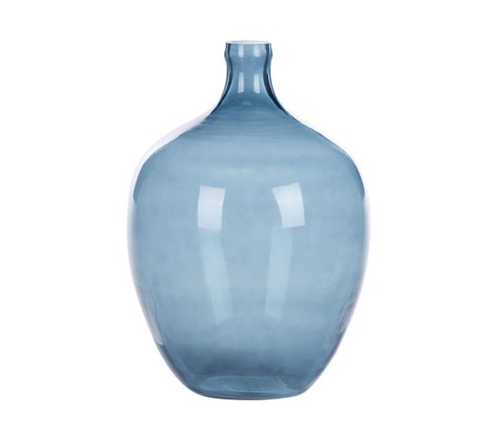 Verre Vase Décoratif 39 Bleu Roti