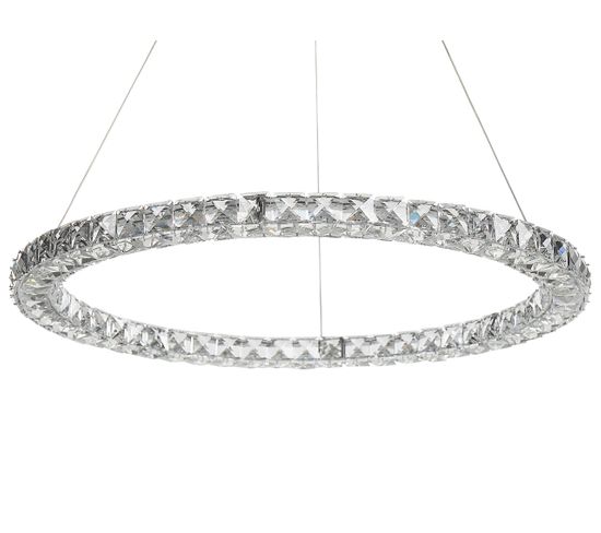 Lampe à LED Suspendue Argentée En Cristal Magat