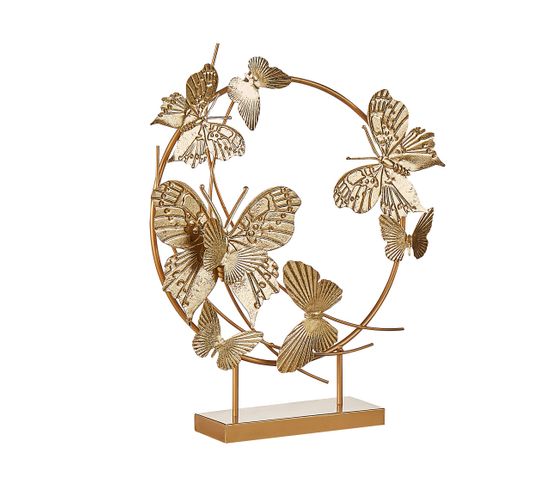Figurine Décorative De Papillons, Dorée Beryllium