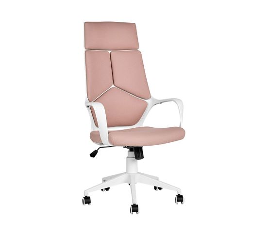 Chaise De Bureau Moderne Rose Et Blanc Delight