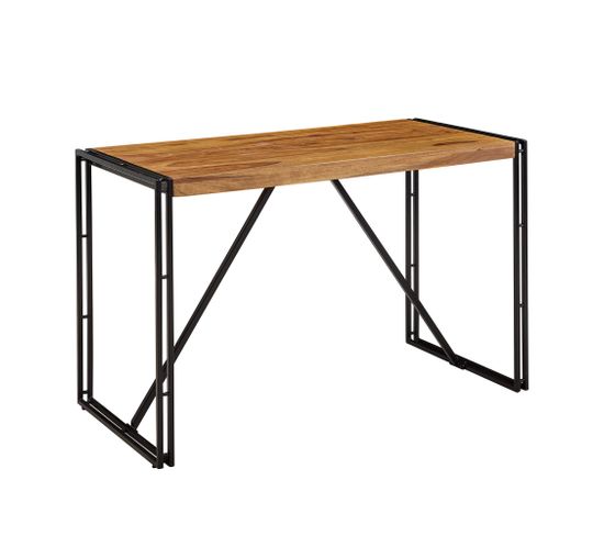 Table De Bureau Petit 120x60x77 Cm Table Pour Ordinateur Marron Moderne