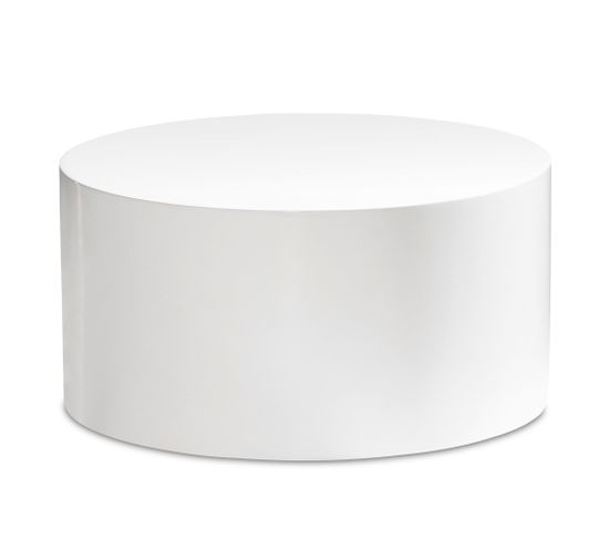 Table Basse 60 Cm Blanc Petite Table De Salon Ronde Moderne Brilliant