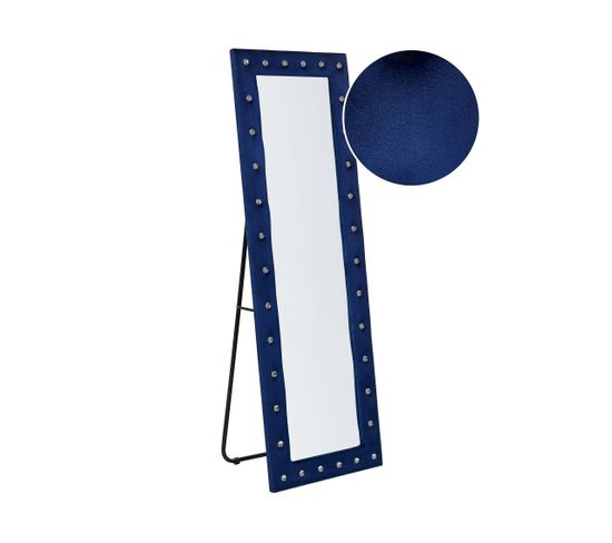 Miroir Sur Pied En Velours Bleu 50 X 150 Cm Ansouis