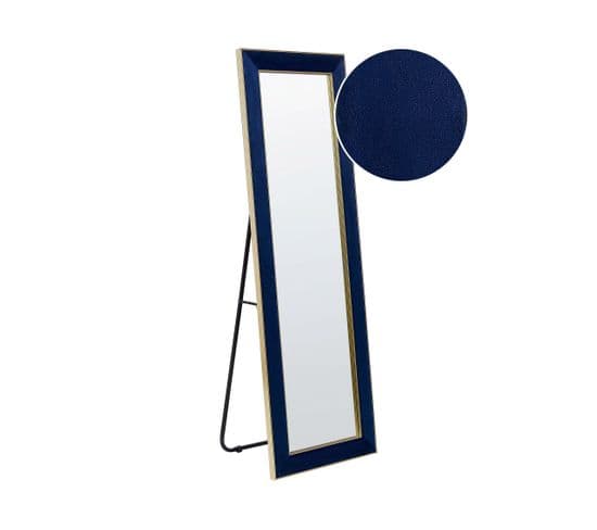 Miroir Sur Pied En Velours Bleu 50 X 150 Cm Lautrec