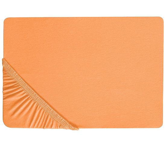 Drap-housse En Coton 90 X 200 Cm Orange Janbu